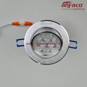 AFC-511 Đèn Anfaco lon led downlight âm trần xoay góc AFC511 5W 7W vỏ nhôm trắng ánh sáng trắng 6500K ánh sáng trung tính 4200K, ánh sáng vàng 3200K