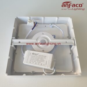 Đèn Anfaco panel ốp trần nổi vuông viền trắng AFC 556 6W 12W 18W 22W 28W 36Wc 48W