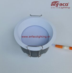 AFC-586 Đèn downlight âm trần Anfaco AFC586 vỏ trắng 7W 12W 15W ánh sáng vàng ấm