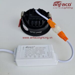 Đèn Anfaco downlight âm trần xoay góc AFC 606D 5W vỏ đen