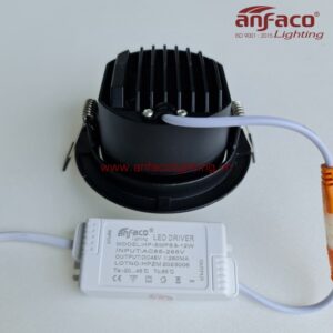 Đèn Anfaco downlight âm trần xoay góc AFC 618D 3W 5W 7W 12W vỏ đen