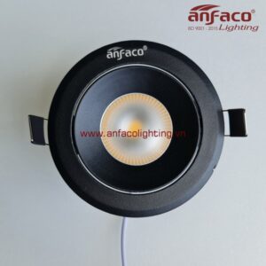 Đèn Anfaco downlight âm trần xoay góc AFC 618D 3W 5W 7W 12W vỏ đen