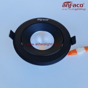 AFC-618D đèn Anfaco downlight âm trần xoay góc vỏ đen AFC618D 3W 5W 7W 12W kính mờ