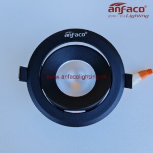 AFC-618D đèn Anfaco downlight âm trần xoay góc vỏ đen AFC618D 3W 5W 7W 12W kính mờ