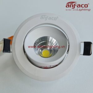 Đèn Anfaco downlight âm trần xoay góc AFC 618T 3W 5W 7W 12W vỏ trắng