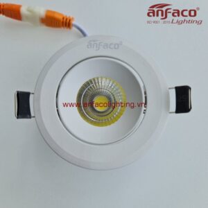 Đèn Anfaco downlight âm trần xoay góc AFC 618T 3W 5W 7W 12W vỏ trắng