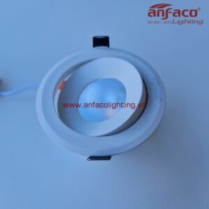 AFC-618T đèn Anfaco downlight âm trần vỏ trắng AFC618T 3W 5W 7W 12W kính mờ xoay góc