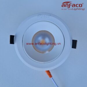 AFC-618T đèn Anfaco downlight âm trần vỏ trắng AFC618T 3W 5W 7W 12W kính mờ xoay góc