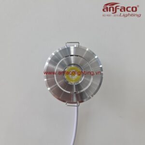 AFC-622B 1W Đèn Anfaco led downlight âm trần mini xoay góc AFC622B 1W vỏ trắng ánh sáng trắng 6500K ánh sáng trung tính 4200K, ánh sáng vàng 3200K