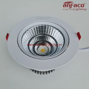 AFC-734 Đèn downlight âm trần xoay góc Anfaco AFC734 vỏ trắng 3W 5W 7W 9W 12W ánh sáng trắng, vàng, trung tính, 3 chế độ