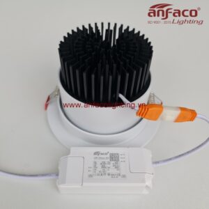 AFC-734 Đèn downlight âm trần xoay góc Anfaco AFC734 vỏ trắng 3W 5W 7W 9W 12W ánh sáng