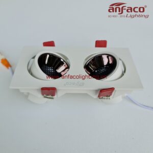 Đèn Led âm trần 2 bóng Anfaco AFC 764-9w-12w xoay góc