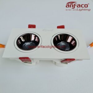 Đèn Led âm trần 2 bóng Anfaco AFC 764-9w-12w xoay góc