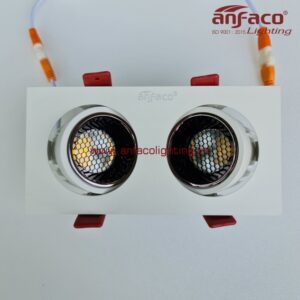 Đèn Led âm trần 2 bóng Anfaco AFC 764-9w-12w xoay góc