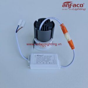 AFC-665 Đèn Anfaco lon led downlight âm trần xoay góc AFC665 5W 7W 15W vỏ trắng ánh sáng trắng 6500K ánh sáng trung tính 4200K, ánh sáng vàng 3200K