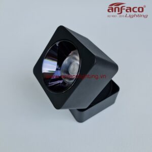 AFC-779-12W đèn Anfaco vuông gắn nổi xoay góc 360° độ AFC779 12W vỏ đen