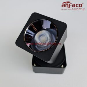 AFC-779-12W đèn Anfaco vuông gắn nổi xoay góc 360° độ AFC779 12W vỏ đen