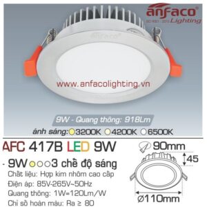 AFC417 Đèn LED âm trần Anfaco AFC 417B-9W