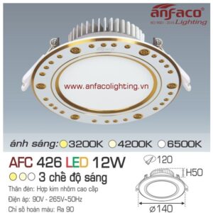 Đèn LED âm trần Anfaco AFC 426-12W