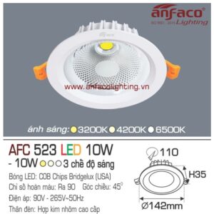 Đèn LED âm trần Anfaco AFC 523-10W