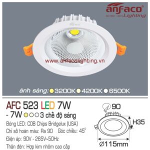 Đèn LED âm trần Anfaco AFC 523-7W