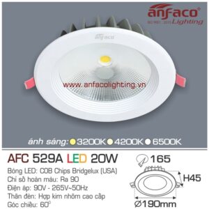 Đèn LED âm trần Anfaco AFC 529A-20W