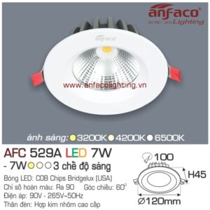 Đèn LED âm trần Anfaco AFC 529A-7W