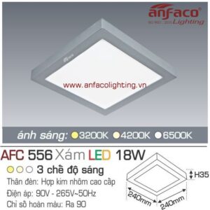 Đèn LED panel nổi Anfaco AFC 556 Xám-18W