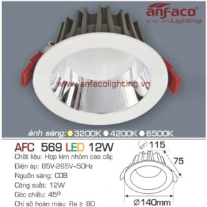 AFC569 Đèn LED âm trần Anfaco AFC 569-12W