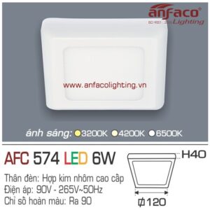 AFC5746w Đèn LED ốp trần Anfaco AFC 574-6W