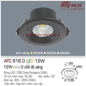 Đèn LED âm trần Anfaco AFC 618D-12W