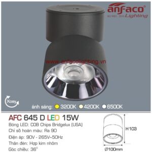 Đèn LED downlight nổi Anfaco AFC 645D-15W