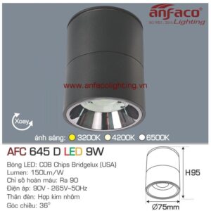 Đèn LED downlight nổi Anfaco AFC 645D-9W