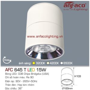 Đèn LED downlight nổi Anfaco AFC 645T-15W