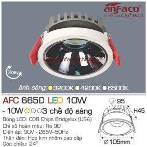 Đèn LED âm trần Anfaco AFC 665D-10W