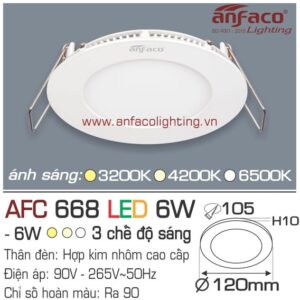 Đèn LED panel Anfaco AFC 668-6W