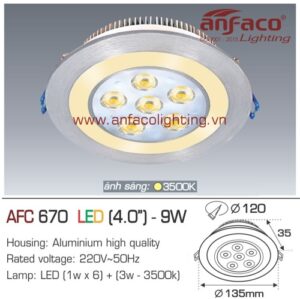 Led âm trần Anfaco AFC 670-9W