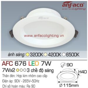 Đèn LED âm trần Anfaco AFC 676-7W