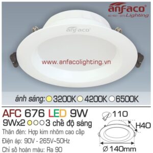 Đèn LED âm trần Anfaco AFC 676-9W