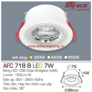 AFC 718B 7W Đèn LED downlight âm trần Anfaco AFC718B7W