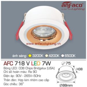 AFC 718V 7W Đèn LED downlight âm trần Anfaco AFC718V7W