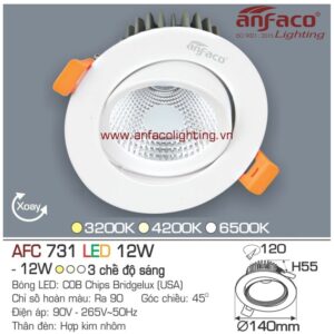 Đèn LED âm trần Anfaco AFC 731-12W