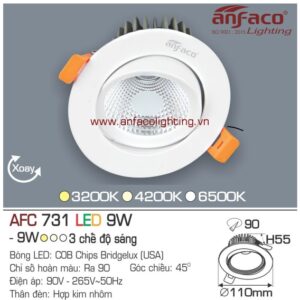 Đèn LED âm trần Anfaco AFC 731-9W