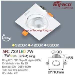 Đèn LED âm trần Anfaco AFC 732-7W