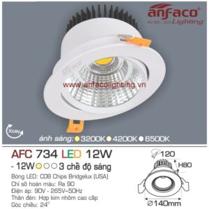 Đèn LED âm trần Anfaco AFC 734-12W