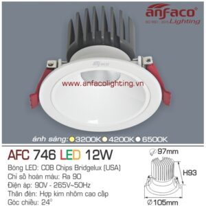 Đèn LED âm trần Anfaco AFC 746-12W