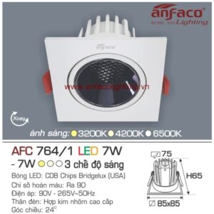 Đèn LED âm trần Anfaco AFC 764/1-7W