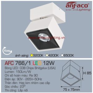 Đèn LED âm trần Anfaco AFC 766/1-12W