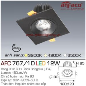 Đèn LED âm trần Anfaco AFC 767/1D-9W