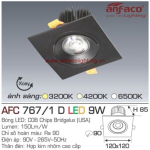 Đèn LED âm trần Anfaco AFC 767/1D-9W